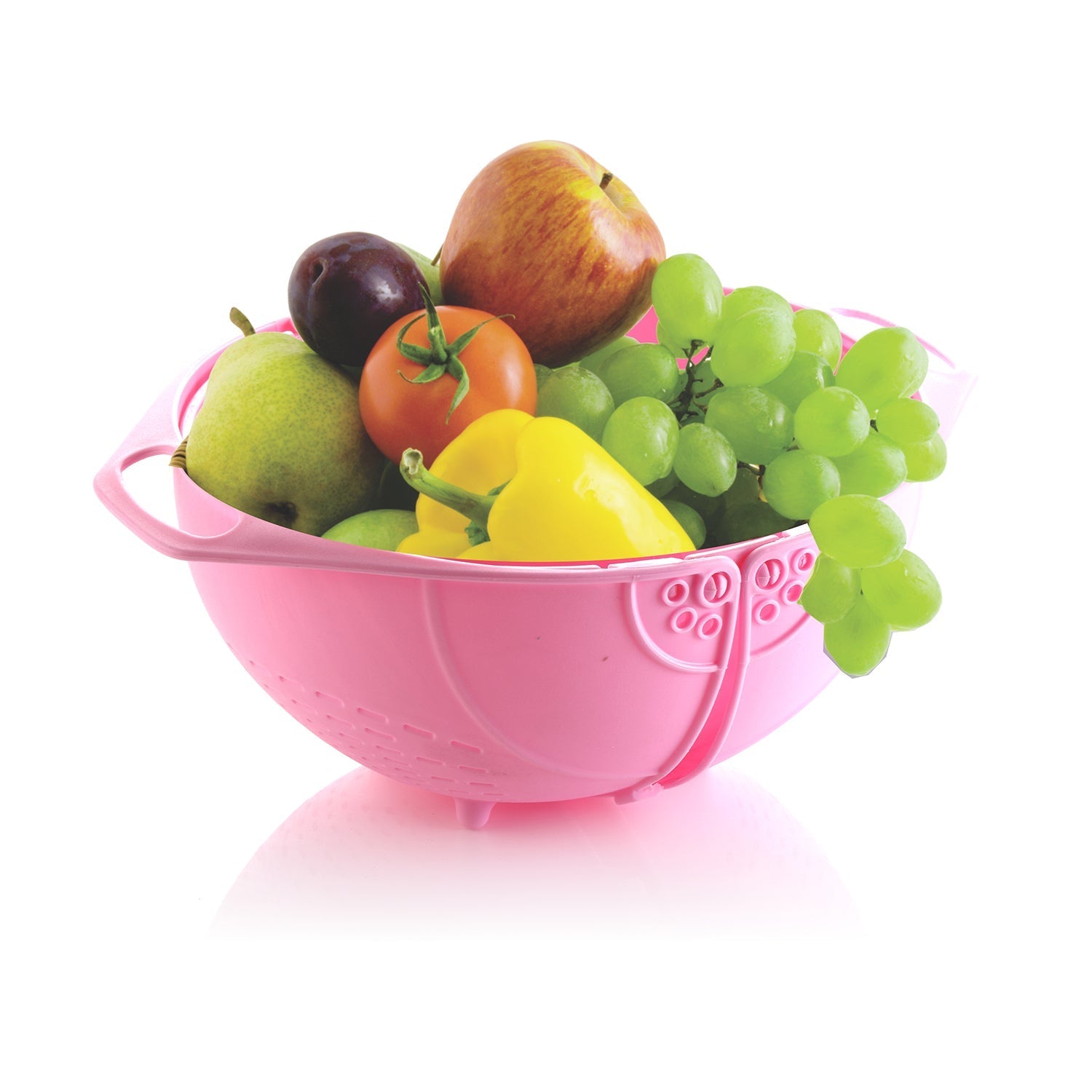 Ganesh plastic basket for fruits and vegetables, various angles and details. Ganesh plastic basket for fruits and vegetables, various angles and details.